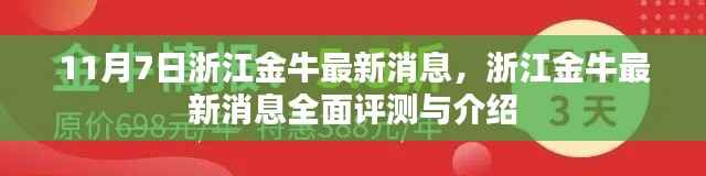 浙江金牛全面评测与最新消息介绍,11月7日更新动态速递