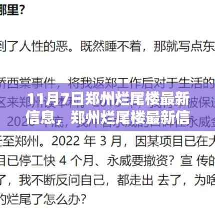郑州烂尾楼最新动态,11月7日更新与观点阐述