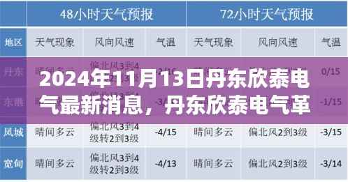 丹东欣泰电气革新之作揭秘,智能未来触手可及,科技魅力新纪元消息更新(2024年11月13日)