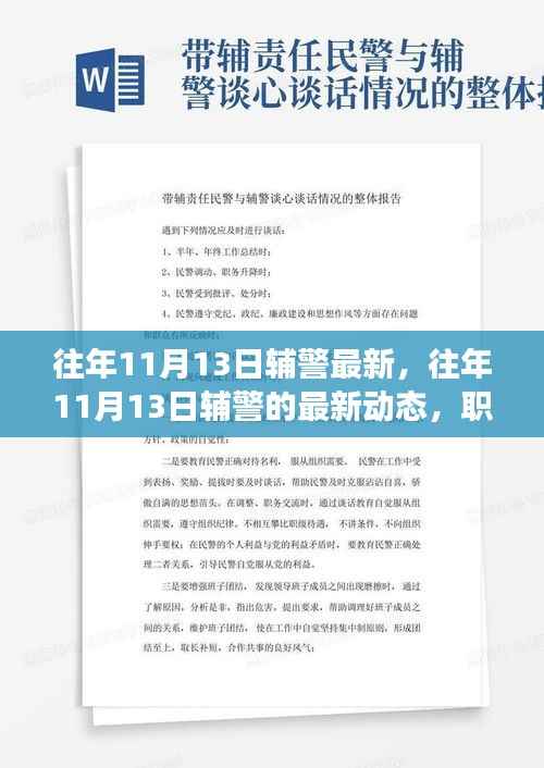 往年11月13日辅警的最新动态,职责、挑战与发展趋势概览