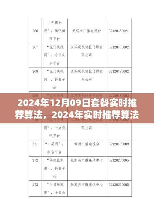 2024年实时套餐推荐算法指南,打造高效推荐系统,适用于初学者与进阶用户