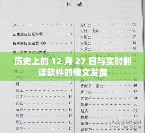 历史上的大事件,俄文实时翻译软件的发展里程碑