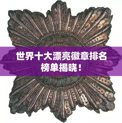 世界十大漂亮徽章排名榜单揭晓!